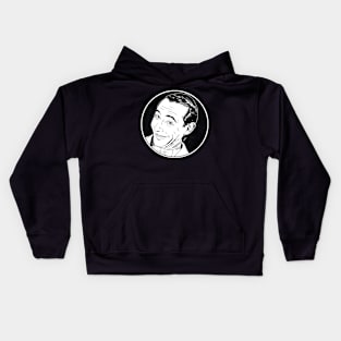 PEE WEE HERMAN (Circle Black and White) Kids Hoodie